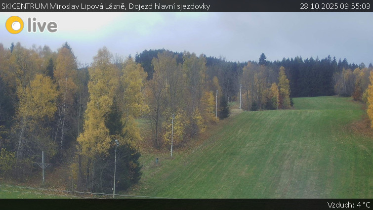 SKICENTRUM Miroslav Lipová Lázně - Dojezd hlavní sjezdovky - 28.10.2025 v 09:55 SKICENTRUM Miroslav Lipová Lázně - Dojezd hlavní sjezdovky - 28.10.2025 v 09:55