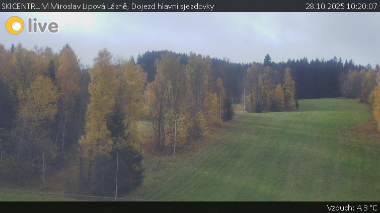 SKICENTRUM Miroslav Lipová Lázně - Dojezd hlavní sjezdovky - 28.10.2025 v 10:20 SKICENTRUM Miroslav Lipová Lázně - Dojezd hlavní sjezdovky - 28.10.2025 v 10:20