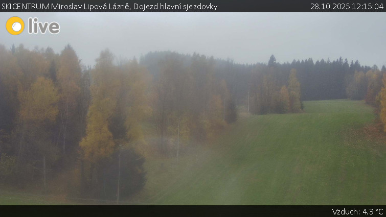 SKICENTRUM Miroslav Lipová Lázně - Dojezd hlavní sjezdovky - 28.10.2025 v 12:15 SKICENTRUM Miroslav Lipová Lázně - Dojezd hlavní sjezdovky - 28.10.2025 v 12:15