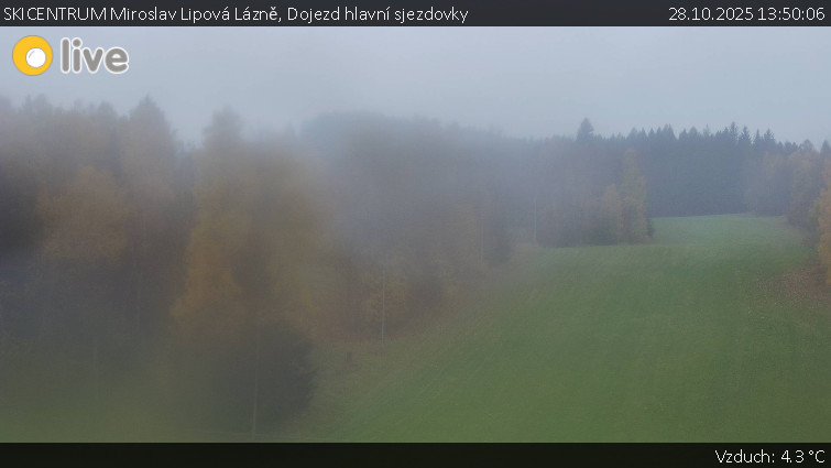 SKICENTRUM Miroslav Lipová Lázně - Dojezd hlavní sjezdovky - 28.10.2025 v 13:50 SKICENTRUM Miroslav Lipová Lázně - Dojezd hlavní sjezdovky - 28.10.2025 v 13:50