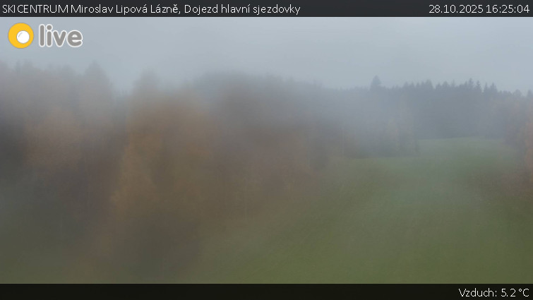 SKICENTRUM Miroslav Lipová Lázně - Dojezd hlavní sjezdovky - 28.10.2025 v 16:25 SKICENTRUM Miroslav Lipová Lázně - Dojezd hlavní sjezdovky - 28.10.2025 v 16:25