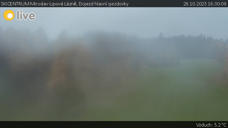 SKICENTRUM Miroslav Lipová Lázně - Dojezd hlavní sjezdovky - 28.10.2025 v 16:30 SKICENTRUM Miroslav Lipová Lázně - Dojezd hlavní sjezdovky - 28.10.2025 v 16:30