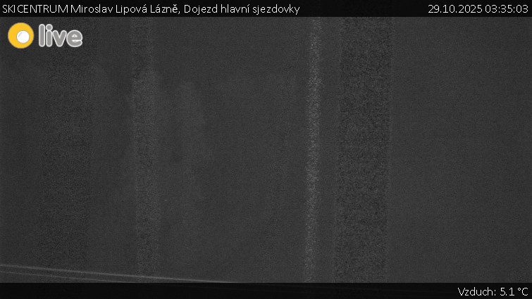 SKICENTRUM Miroslav Lipová Lázně - Dojezd hlavní sjezdovky - 29.10.2025 v 03:35 SKICENTRUM Miroslav Lipová Lázně - Dojezd hlavní sjezdovky - 29.10.2025 v 03:35