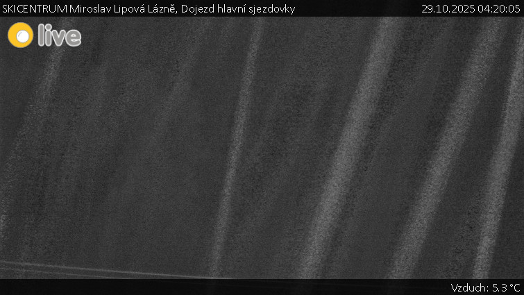 SKICENTRUM Miroslav Lipová Lázně - Dojezd hlavní sjezdovky - 29.10.2025 v 04:20 SKICENTRUM Miroslav Lipová Lázně - Dojezd hlavní sjezdovky - 29.10.2025 v 04:20