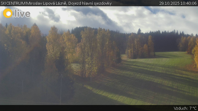 SKICENTRUM Miroslav Lipová Lázně - Dojezd hlavní sjezdovky - 29.10.2025 v 10:40 SKICENTRUM Miroslav Lipová Lázně - Dojezd hlavní sjezdovky - 29.10.2025 v 10:40