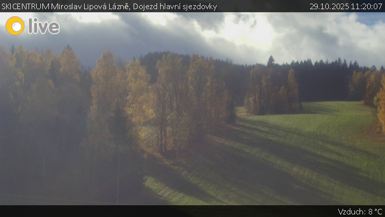 SKICENTRUM Miroslav Lipová Lázně - Dojezd hlavní sjezdovky - 29.10.2025 v 11:20 SKICENTRUM Miroslav Lipová Lázně - Dojezd hlavní sjezdovky - 29.10.2025 v 11:20