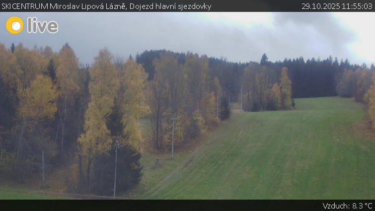 SKICENTRUM Miroslav Lipová Lázně - Dojezd hlavní sjezdovky - 29.10.2025 v 11:55 SKICENTRUM Miroslav Lipová Lázně - Dojezd hlavní sjezdovky - 29.10.2025 v 11:55