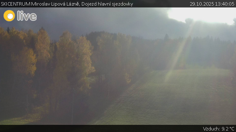 SKICENTRUM Miroslav Lipová Lázně - Dojezd hlavní sjezdovky - 29.10.2025 v 13:40 SKICENTRUM Miroslav Lipová Lázně - Dojezd hlavní sjezdovky - 29.10.2025 v 13:40