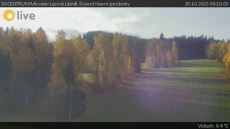 SKICENTRUM Miroslav Lipová Lázně - Dojezd hlavní sjezdovky - 30.10.2025 v 09:10 SKICENTRUM Miroslav Lipová Lázně - Dojezd hlavní sjezdovky - 30.10.2025 v 09:10