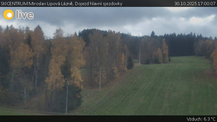 SKICENTRUM Miroslav Lipová Lázně - Dojezd hlavní sjezdovky - 30.10.2025 v 17:00 SKICENTRUM Miroslav Lipová Lázně - Dojezd hlavní sjezdovky - 30.10.2025 v 17:00