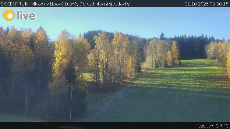 SKICENTRUM Miroslav Lipová Lázně - Dojezd hlavní sjezdovky - 31.10.2025 v 08:30 SKICENTRUM Miroslav Lipová Lázně - Dojezd hlavní sjezdovky - 31.10.2025 v 08:30