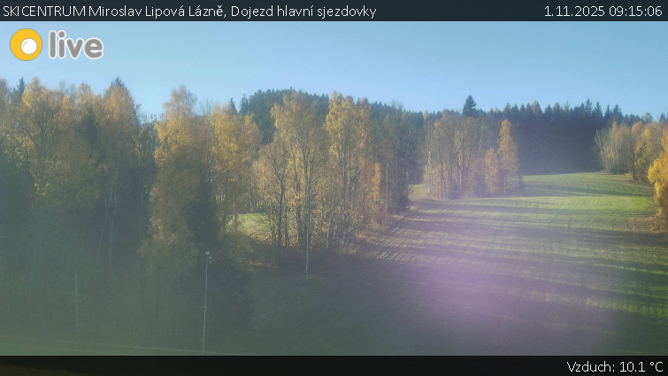 SKICENTRUM Miroslav Lipová Lázně - Dojezd hlavní sjezdovky - 1.11.2025 v 09:15 SKICENTRUM Miroslav Lipová Lázně - Dojezd hlavní sjezdovky - 1.11.2025 v 09:15