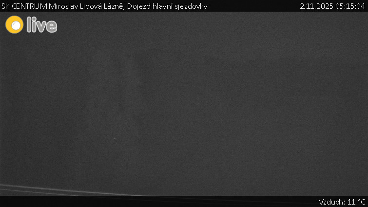 SKICENTRUM Miroslav Lipová Lázně - Dojezd hlavní sjezdovky - 2.11.2025 v 05:15 SKICENTRUM Miroslav Lipová Lázně - Dojezd hlavní sjezdovky - 2.11.2025 v 05:15
