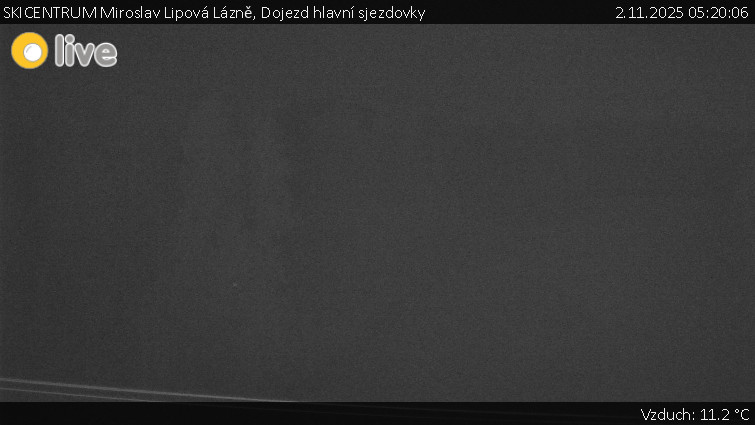SKICENTRUM Miroslav Lipová Lázně - Dojezd hlavní sjezdovky - 2.11.2025 v 05:20 SKICENTRUM Miroslav Lipová Lázně - Dojezd hlavní sjezdovky - 2.11.2025 v 05:20