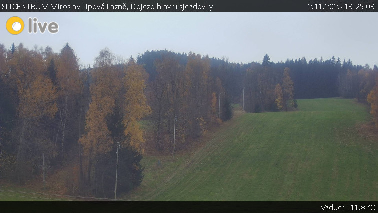 SKICENTRUM Miroslav Lipová Lázně - Dojezd hlavní sjezdovky - 2.11.2025 v 13:25 SKICENTRUM Miroslav Lipová Lázně - Dojezd hlavní sjezdovky - 2.11.2025 v 13:25