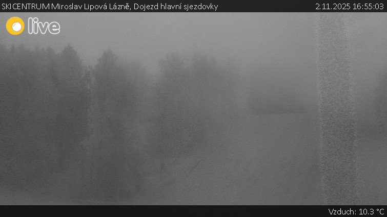 SKICENTRUM Miroslav Lipová Lázně - Dojezd hlavní sjezdovky - 2.11.2025 v 16:55 SKICENTRUM Miroslav Lipová Lázně - Dojezd hlavní sjezdovky - 2.11.2025 v 16:55