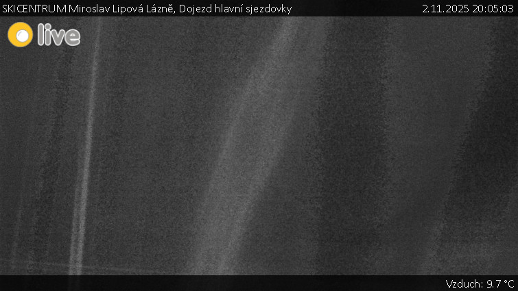 SKICENTRUM Miroslav Lipová Lázně - Dojezd hlavní sjezdovky - 2.11.2025 v 20:05 SKICENTRUM Miroslav Lipová Lázně - Dojezd hlavní sjezdovky - 2.11.2025 v 20:05