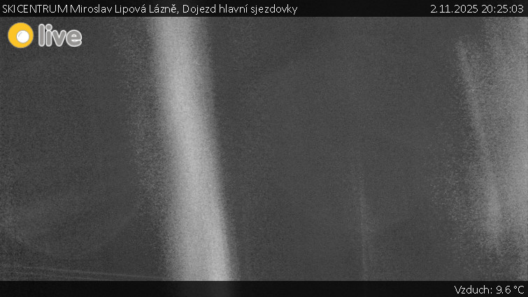SKICENTRUM Miroslav Lipová Lázně - Dojezd hlavní sjezdovky - 2.11.2025 v 20:25 SKICENTRUM Miroslav Lipová Lázně - Dojezd hlavní sjezdovky - 2.11.2025 v 20:25