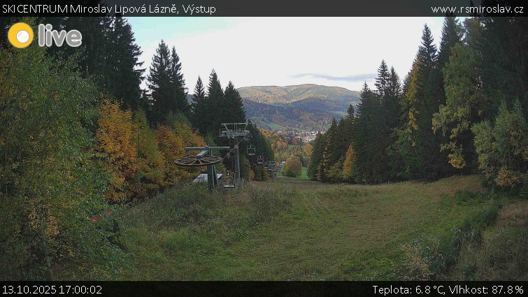 SKICENTRUM Miroslav Lipová Lázně - Výstupní stanice lanové dráhy - 13.10.2025 v 17:00 SKICENTRUM Miroslav Lipová Lázně - Výstupní stanice lanové dráhy - 13.10.2025 v 17:00