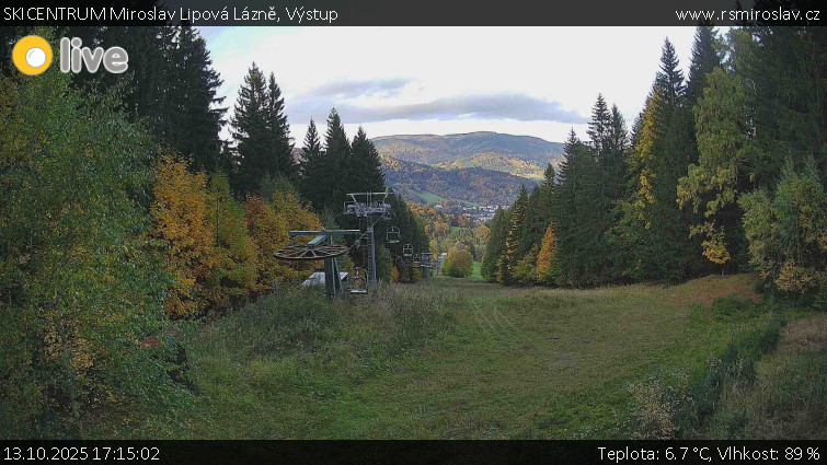 SKICENTRUM Miroslav Lipová Lázně - Výstupní stanice lanové dráhy - 13.10.2025 v 17:15 SKICENTRUM Miroslav Lipová Lázně - Výstupní stanice lanové dráhy - 13.10.2025 v 17:15