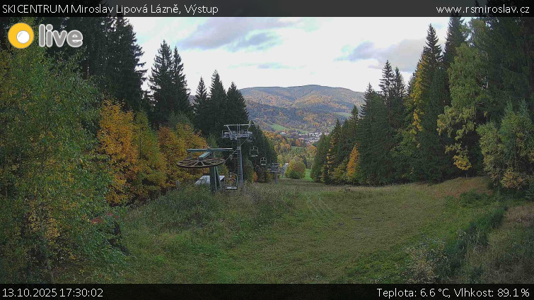 SKICENTRUM Miroslav Lipová Lázně - Výstupní stanice lanové dráhy - 13.10.2025 v 17:30 SKICENTRUM Miroslav Lipová Lázně - Výstupní stanice lanové dráhy - 13.10.2025 v 17:30