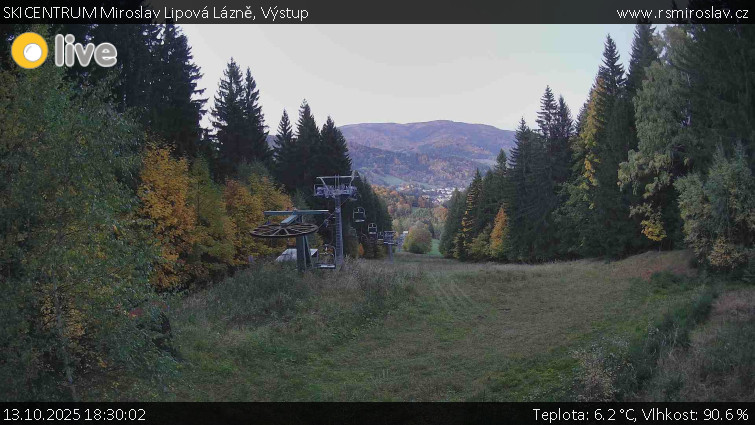 SKICENTRUM Miroslav Lipová Lázně - Výstupní stanice lanové dráhy - 13.10.2025 v 18:30 SKICENTRUM Miroslav Lipová Lázně - Výstupní stanice lanové dráhy - 13.10.2025 v 18:30