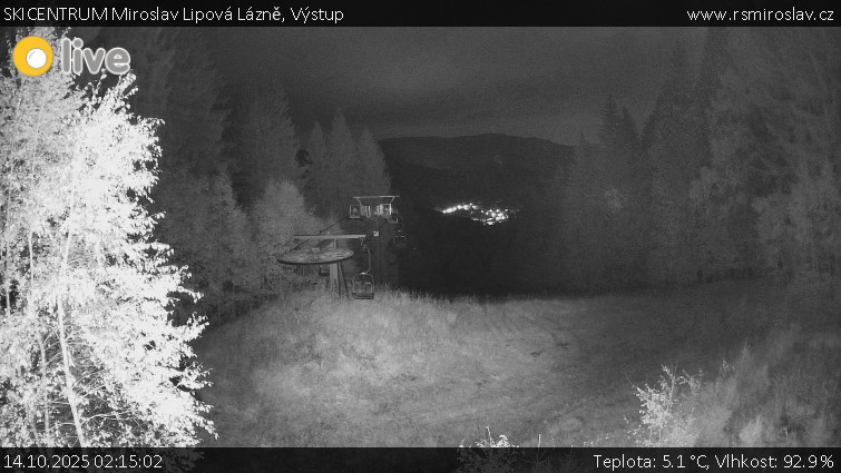 SKICENTRUM Miroslav Lipová Lázně - Výstupní stanice lanové dráhy - 14.10.2025 v 02:15 SKICENTRUM Miroslav Lipová Lázně - Výstupní stanice lanové dráhy - 14.10.2025 v 02:15