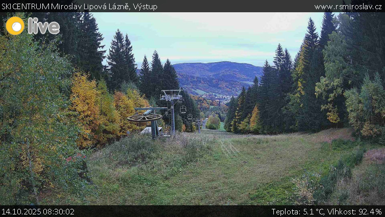 SKICENTRUM Miroslav Lipová Lázně - Výstupní stanice lanové dráhy - 14.10.2025 v 08:30 SKICENTRUM Miroslav Lipová Lázně - Výstupní stanice lanové dráhy - 14.10.2025 v 08:30