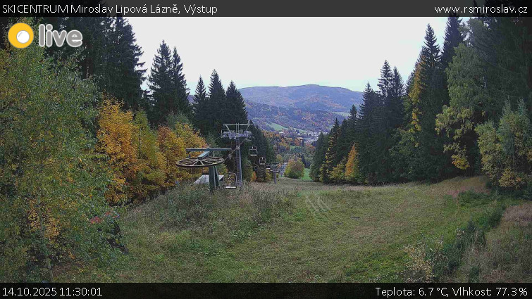 SKICENTRUM Miroslav Lipová Lázně - Výstupní stanice lanové dráhy - 14.10.2025 v 11:30 SKICENTRUM Miroslav Lipová Lázně - Výstupní stanice lanové dráhy - 14.10.2025 v 11:30