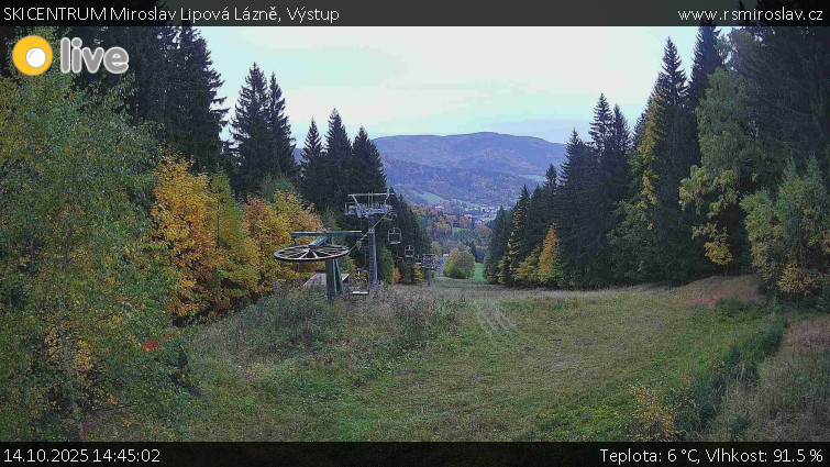 SKICENTRUM Miroslav Lipová Lázně - Výstupní stanice lanové dráhy - 14.10.2025 v 14:45 SKICENTRUM Miroslav Lipová Lázně - Výstupní stanice lanové dráhy - 14.10.2025 v 14:45