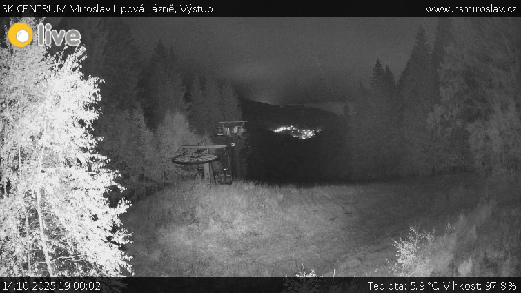 SKICENTRUM Miroslav Lipová Lázně - Výstupní stanice lanové dráhy - 14.10.2025 v 19:00 SKICENTRUM Miroslav Lipová Lázně - Výstupní stanice lanové dráhy - 14.10.2025 v 19:00