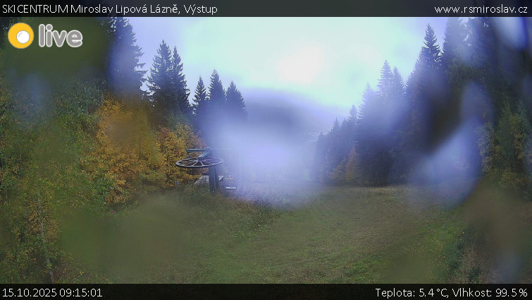 SKICENTRUM Miroslav Lipová Lázně - Výstupní stanice lanové dráhy - 15.10.2025 v 09:15 SKICENTRUM Miroslav Lipová Lázně - Výstupní stanice lanové dráhy - 15.10.2025 v 09:15