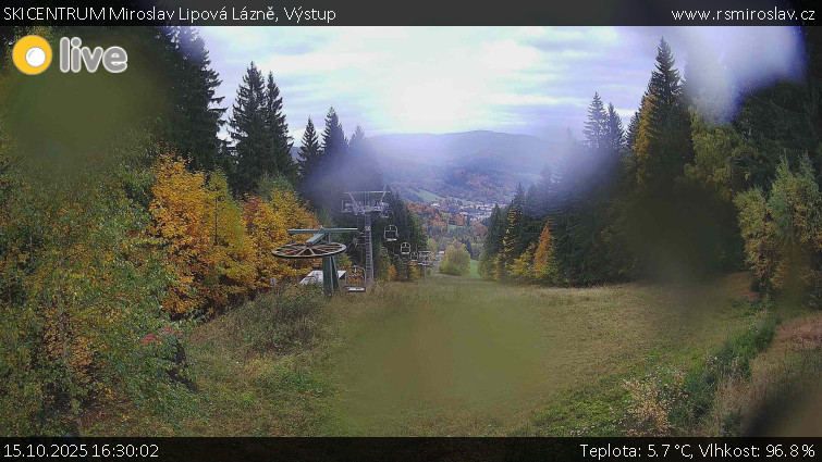 SKICENTRUM Miroslav Lipová Lázně - Výstupní stanice lanové dráhy - 15.10.2025 v 16:30 SKICENTRUM Miroslav Lipová Lázně - Výstupní stanice lanové dráhy - 15.10.2025 v 16:30