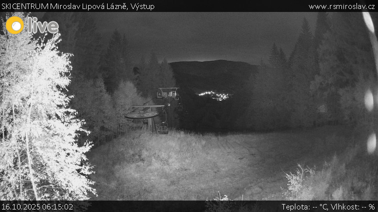 SKICENTRUM Miroslav Lipová Lázně - Výstupní stanice lanové dráhy - 16.10.2025 v 06:15 SKICENTRUM Miroslav Lipová Lázně - Výstupní stanice lanové dráhy - 16.10.2025 v 06:15