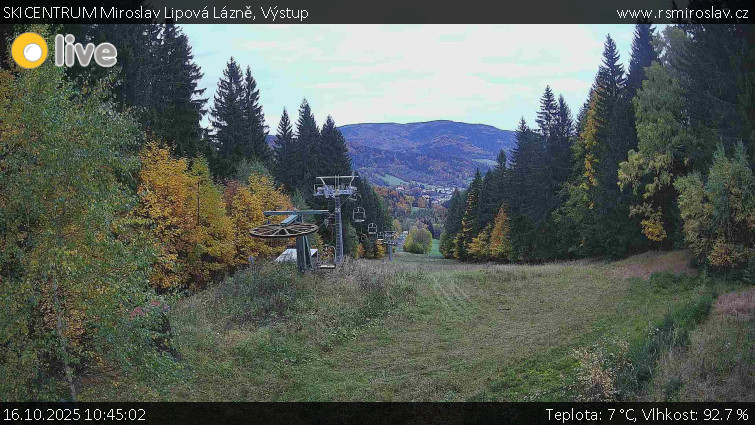 SKICENTRUM Miroslav Lipová Lázně - Výstupní stanice lanové dráhy - 16.10.2025 v 10:45 SKICENTRUM Miroslav Lipová Lázně - Výstupní stanice lanové dráhy - 16.10.2025 v 10:45