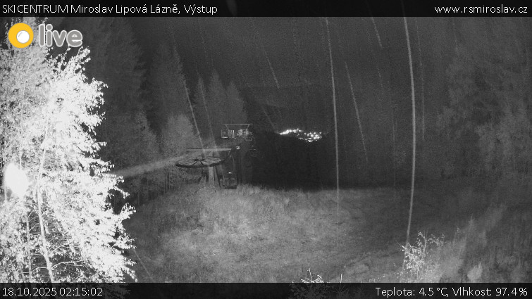 SKICENTRUM Miroslav Lipová Lázně - Výstupní stanice lanové dráhy - 18.10.2025 v 02:15 SKICENTRUM Miroslav Lipová Lázně - Výstupní stanice lanové dráhy - 18.10.2025 v 02:15