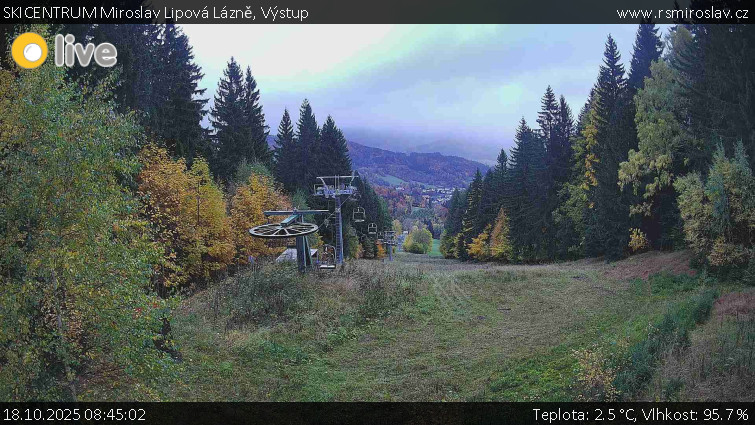 SKICENTRUM Miroslav Lipová Lázně - Výstupní stanice lanové dráhy - 18.10.2025 v 08:45 SKICENTRUM Miroslav Lipová Lázně - Výstupní stanice lanové dráhy - 18.10.2025 v 08:45