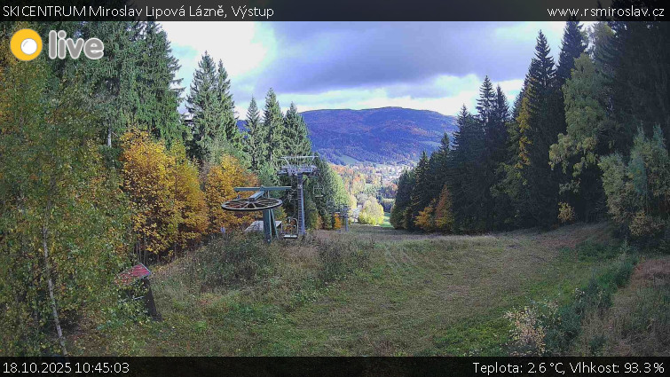 SKICENTRUM Miroslav Lipová Lázně - Výstupní stanice lanové dráhy - 18.10.2025 v 10:45 SKICENTRUM Miroslav Lipová Lázně - Výstupní stanice lanové dráhy - 18.10.2025 v 10:45