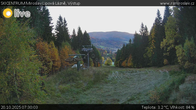 SKICENTRUM Miroslav Lipová Lázně - Výstupní stanice lanové dráhy - 20.10.2025 v 07:30 SKICENTRUM Miroslav Lipová Lázně - Výstupní stanice lanové dráhy - 20.10.2025 v 07:30