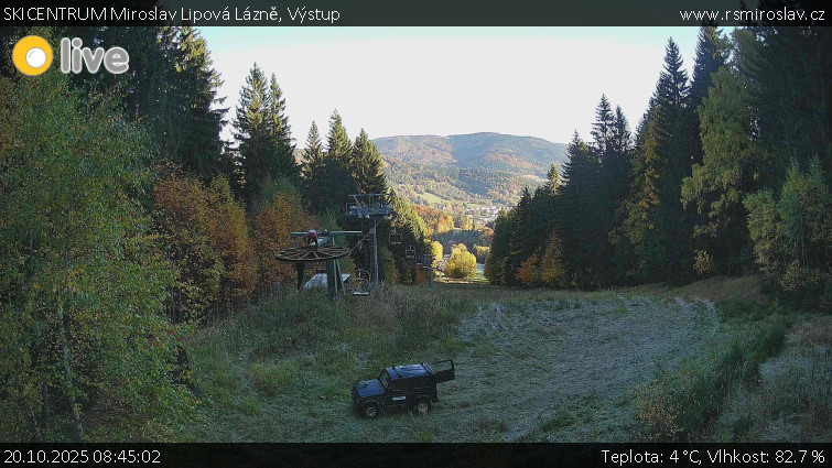 SKICENTRUM Miroslav Lipová Lázně - Výstupní stanice lanové dráhy - 20.10.2025 v 08:45 SKICENTRUM Miroslav Lipová Lázně - Výstupní stanice lanové dráhy - 20.10.2025 v 08:45