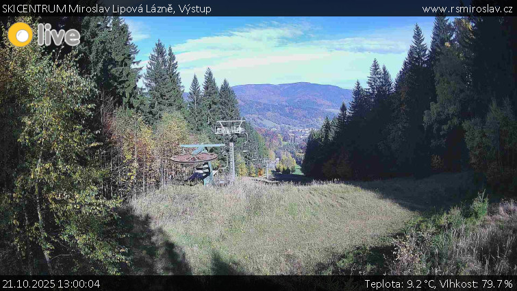 SKICENTRUM Miroslav Lipová Lázně - Výstupní stanice lanové dráhy - 21.10.2025 v 13:00 SKICENTRUM Miroslav Lipová Lázně - Výstupní stanice lanové dráhy - 21.10.2025 v 13:00