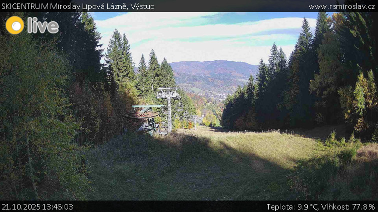 SKICENTRUM Miroslav Lipová Lázně - Výstupní stanice lanové dráhy - 21.10.2025 v 13:45 SKICENTRUM Miroslav Lipová Lázně - Výstupní stanice lanové dráhy - 21.10.2025 v 13:45