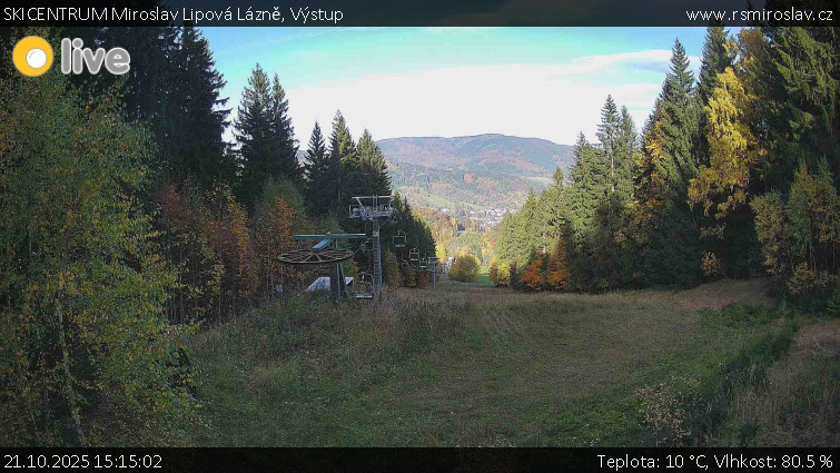 SKICENTRUM Miroslav Lipová Lázně - Výstupní stanice lanové dráhy - 21.10.2025 v 15:15 SKICENTRUM Miroslav Lipová Lázně - Výstupní stanice lanové dráhy - 21.10.2025 v 15:15