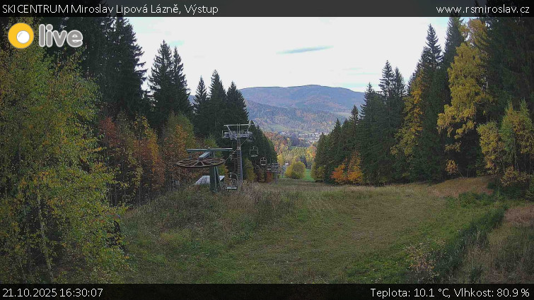 SKICENTRUM Miroslav Lipová Lázně - Výstupní stanice lanové dráhy - 21.10.2025 v 16:30 SKICENTRUM Miroslav Lipová Lázně - Výstupní stanice lanové dráhy - 21.10.2025 v 16:30
