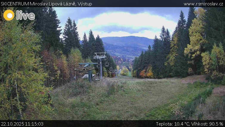 SKICENTRUM Miroslav Lipová Lázně - Výstupní stanice lanové dráhy - 22.10.2025 v 11:15 SKICENTRUM Miroslav Lipová Lázně - Výstupní stanice lanové dráhy - 22.10.2025 v 11:15