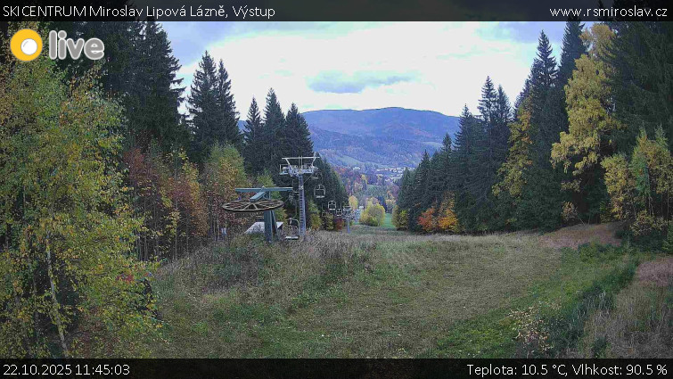SKICENTRUM Miroslav Lipová Lázně - Výstupní stanice lanové dráhy - 22.10.2025 v 11:45 SKICENTRUM Miroslav Lipová Lázně - Výstupní stanice lanové dráhy - 22.10.2025 v 11:45