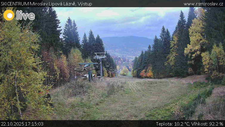 SKICENTRUM Miroslav Lipová Lázně - Výstupní stanice lanové dráhy - 22.10.2025 v 17:15 SKICENTRUM Miroslav Lipová Lázně - Výstupní stanice lanové dráhy - 22.10.2025 v 17:15