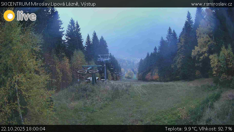 SKICENTRUM Miroslav Lipová Lázně - Výstupní stanice lanové dráhy - 22.10.2025 v 18:00 SKICENTRUM Miroslav Lipová Lázně - Výstupní stanice lanové dráhy - 22.10.2025 v 18:00