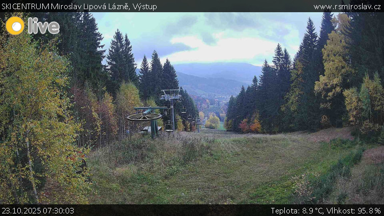 SKICENTRUM Miroslav Lipová Lázně - Výstupní stanice lanové dráhy - 23.10.2025 v 07:30 SKICENTRUM Miroslav Lipová Lázně - Výstupní stanice lanové dráhy - 23.10.2025 v 07:30