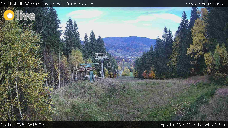 SKICENTRUM Miroslav Lipová Lázně - Výstupní stanice lanové dráhy - 23.10.2025 v 12:15 SKICENTRUM Miroslav Lipová Lázně - Výstupní stanice lanové dráhy - 23.10.2025 v 12:15